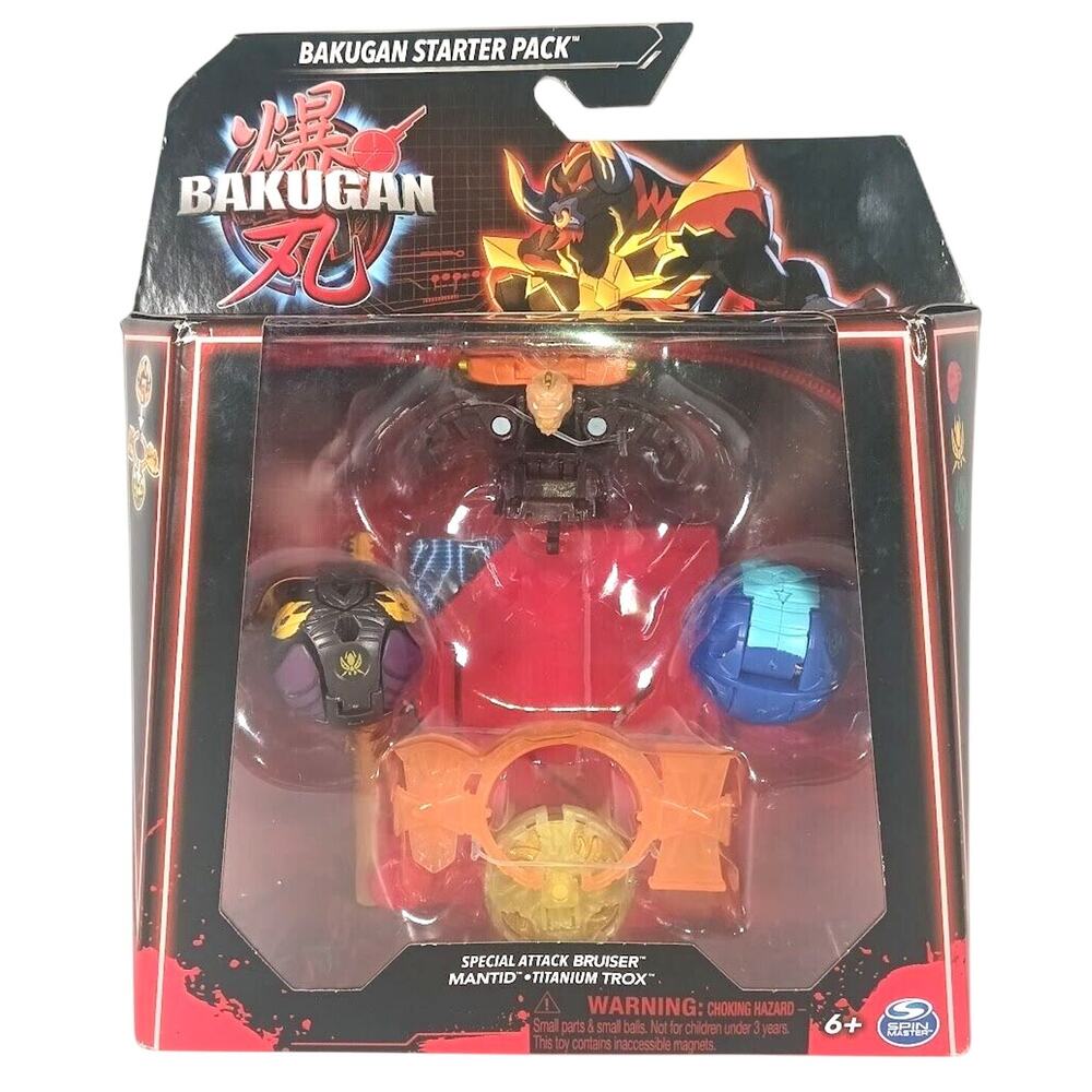 BAKUGAN Generation 3 STARTER PACK Special Attack Bruiser Mantid Titaniam Trox